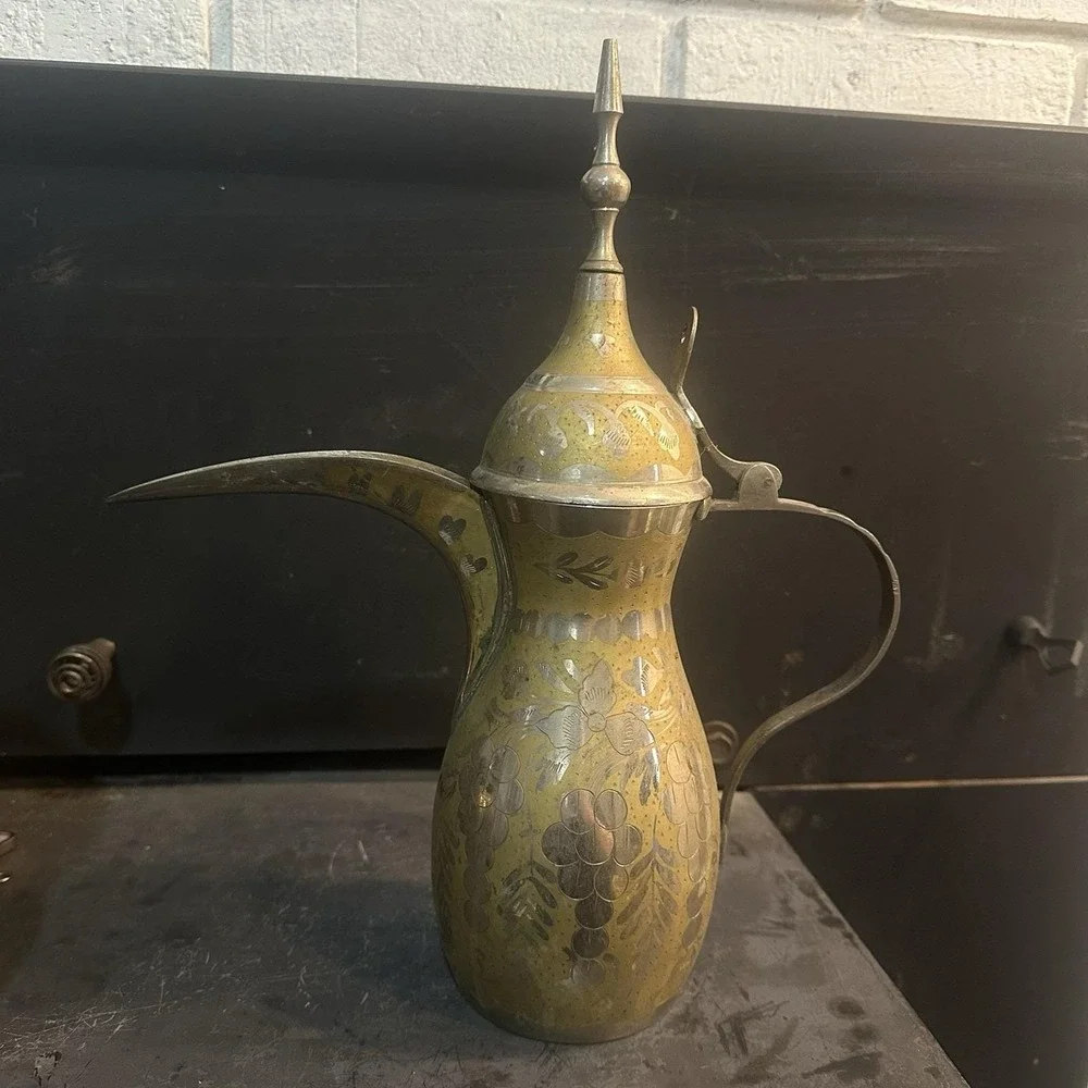 Vintage Wajidsons Brass Dallah Arabic Coffee Pot‎ 13
